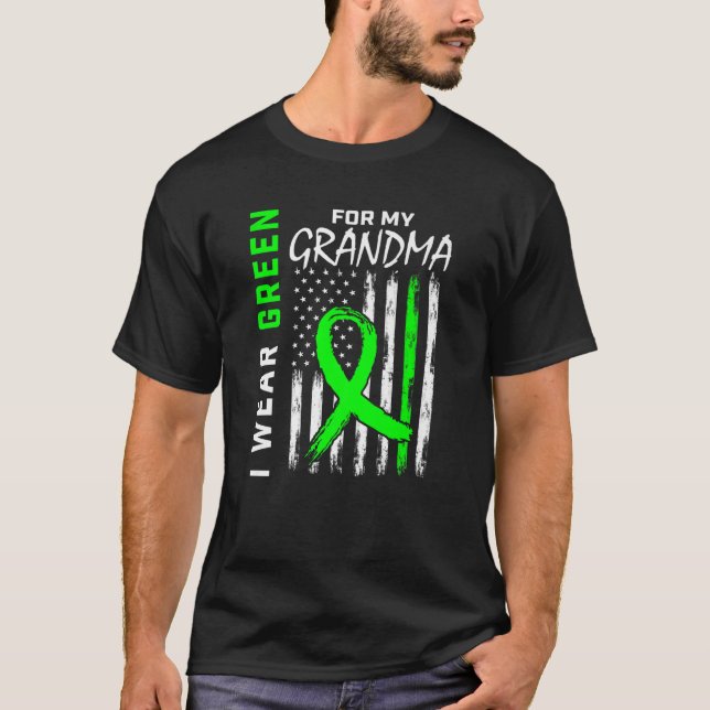Camiseta Abuela Verde Enfermedad del riñón Palisas cerebral (Anverso)