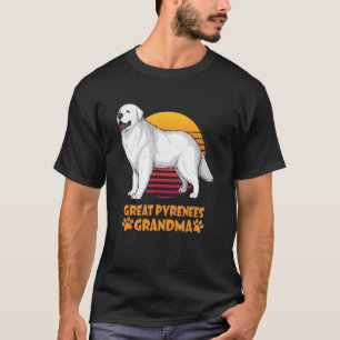 Camiseta Abuela Vintage Retro Gran Pirineo Para Mamá Perrun