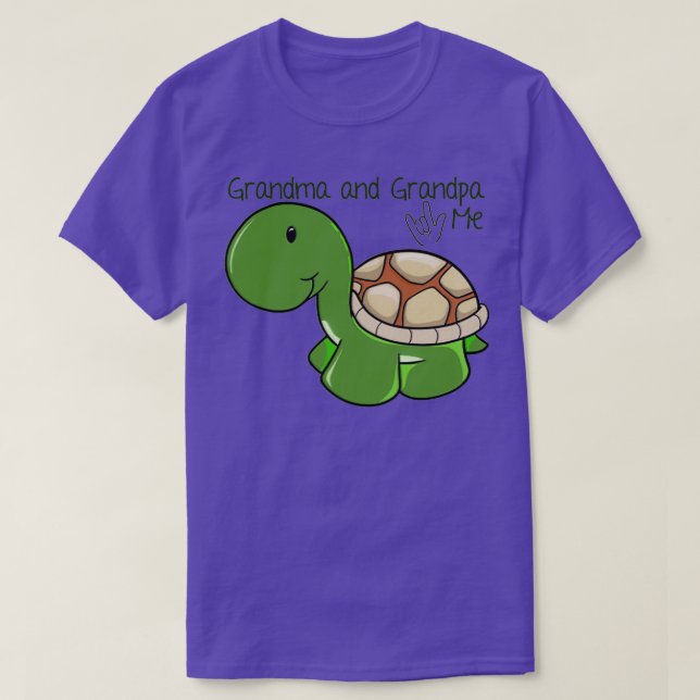 Camiseta Abuela y abuelo me aman tortuga (Diseño del anverso)
