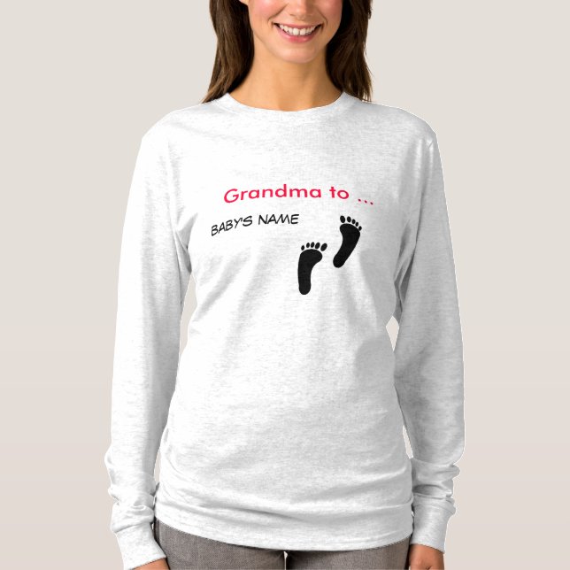 Camiseta - Abuela y Huellas (Anverso)
