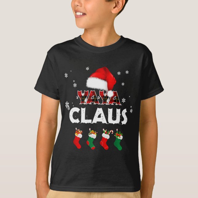 Camiseta Abuela Yaya Claus Santa Hat Graciosos Navidades Pa (Anverso)