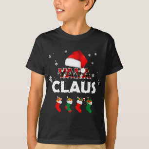 Camiseta Abuela Yaya Claus Santa Hat Graciosos Navidades Pa