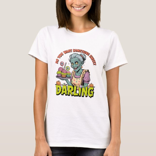 Camiseta Abuela zombi - Dulce Halloween Darling (Anverso)