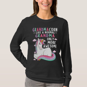 Camiseta Abuelacorn Como Una Abuela Normal Solo Que Más Imp
