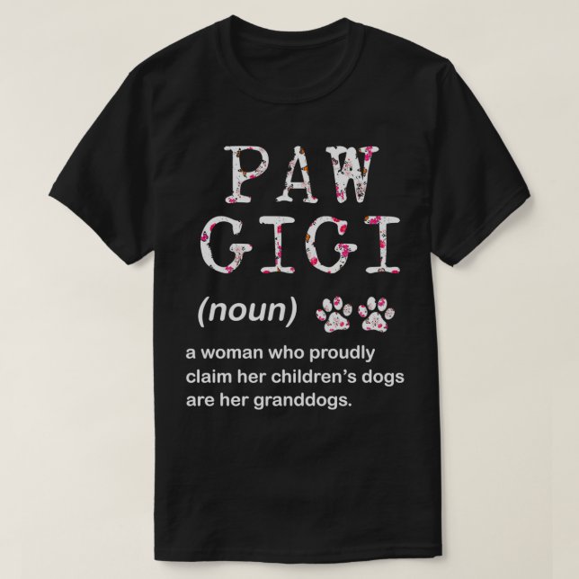 Camiseta Abuelas de perro Paw Gigi para Navidades (Diseño del anverso)
