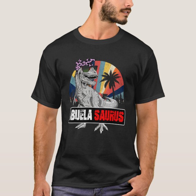 Camiseta Abuelasauro Rex Dinosaur Abuela Saurus Family Mat (Anverso)