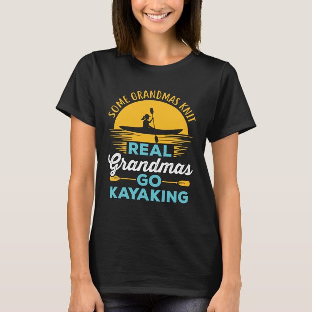 Camiseta Abuelitas reales se van Kayak Kayak Yak Mujeres (Anverso)