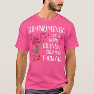 Camiseta Abuelito Como Una Abuela Normal Flamingo Lover Gr