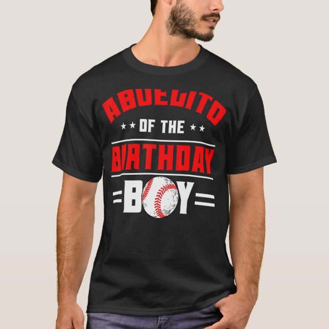 Camiseta Abuelito De La Familia Temática Birthday Béisbol (Anverso)
