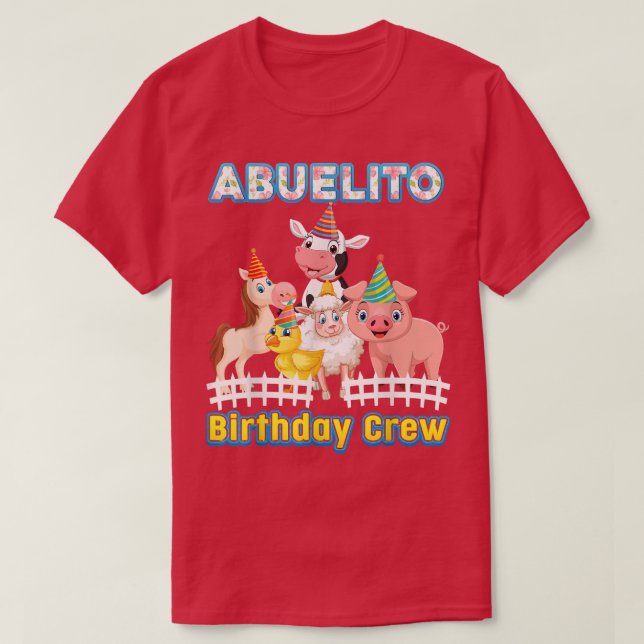 Camiseta Abuelito De Los Animales Granjeros De La Tripulaci (Diseño del anverso)