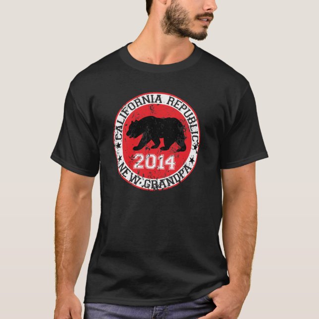 Camiseta abuelo 2014 de la república de California nuevo (Anverso)