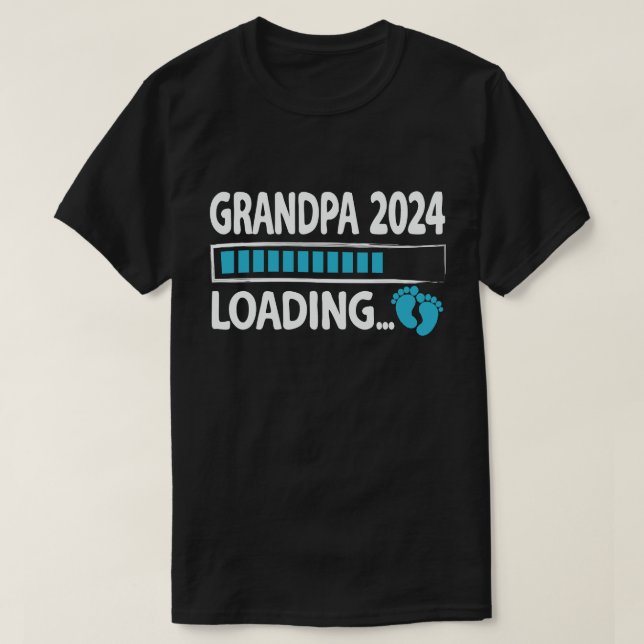 Camiseta Abuelo 2024 cargando al nuevo abuelo para ser (Diseño del anverso)