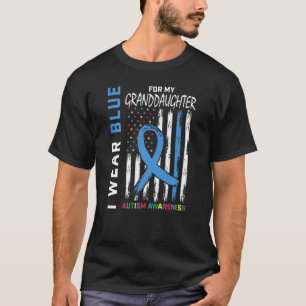 Camiseta Abuelo Abuela Abuela Azul Abuela Autismo Aviso