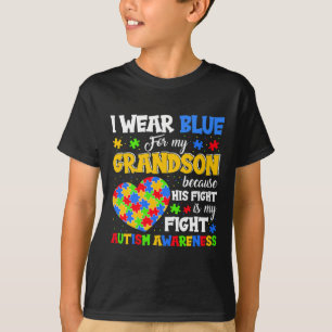 Camiseta Abuelo Abuela Que Uso Azul Para El Autismo De Mi A