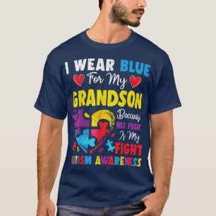 Camiseta Abuelo Abuela Que Uso Azul Para El Autismo De Mi A
