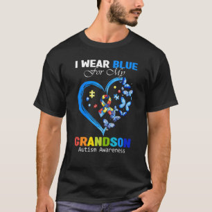 Camiseta Abuelo Abuela Que Uso Azul Para El Autismo De Mi A