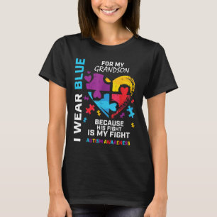Camiseta Abuelo Abuela Que Uso Azul Para El Autismo De Mi A