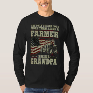 Camiseta Abuelo agricultor agricultor tractor vintage bande