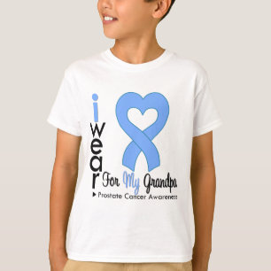 Camiseta ABUELO azul claro de la cinta del corazón del
