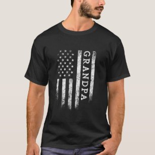 Camiseta Abuelo Bandera Americana Abuelo Regalo Fath Patrió