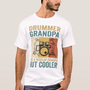 Camiseta Abuelo Baterista Como un Abuelo Normal Pero Más Gu