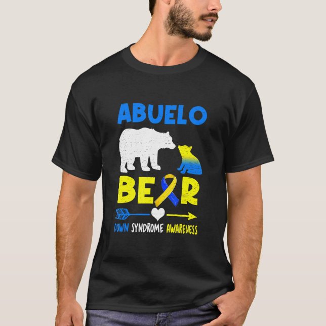 Camiseta Abuelo Bear Familia Awarenes Del Síndrome De Down (Anverso)