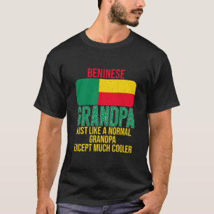 Camiseta Abuelo beninés invierte bandera Benín para los hom