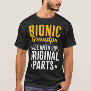 Camiseta Abuelo Biónico Hombres Reemplazo de Rodilla Cadera