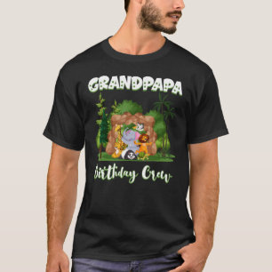 Camiseta Abuelo Birthday Crew Zoo Bday Safari Fiesta Cele