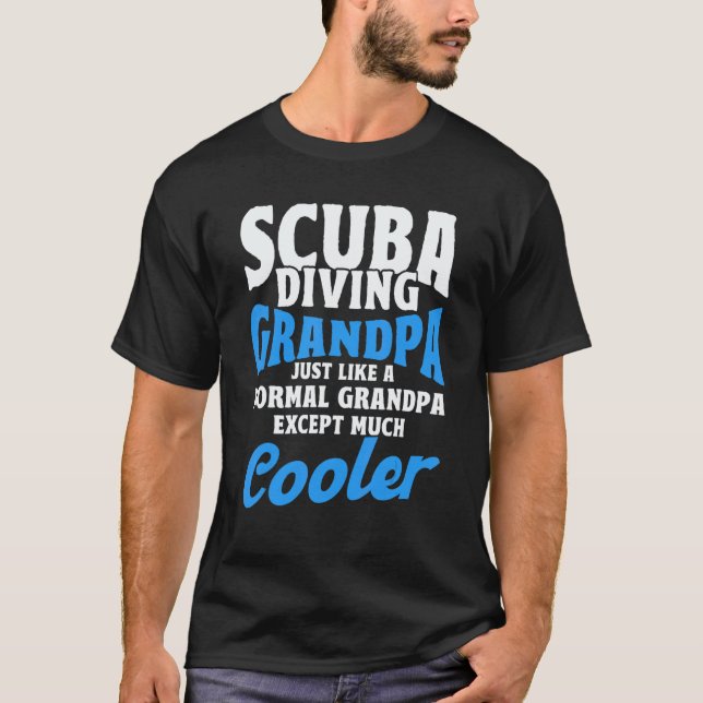 Camiseta Abuelo Buceo Subacuático Océano Buceo (Anverso)