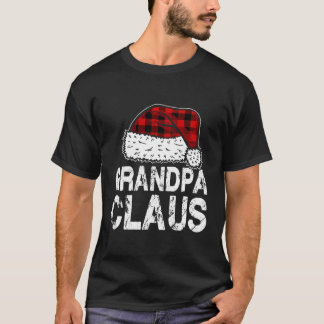 Camiseta Abuelo Claus Santa Hat Red Buffalo hizo la Navidad