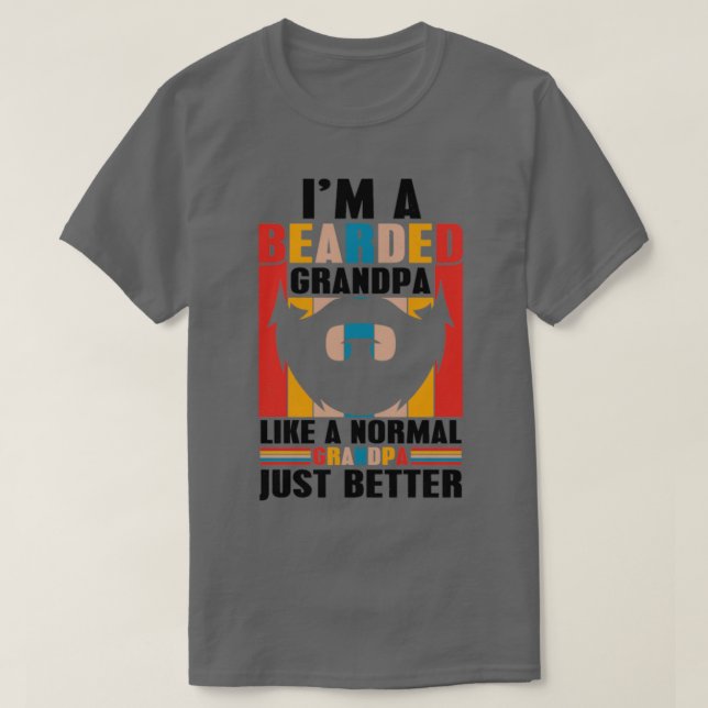 Camiseta Abuelo con barba como un mejor normal (Diseño del anverso)
