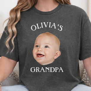 Camiseta Abuelo con Rostro de Bebé Personalizado Foto Niño