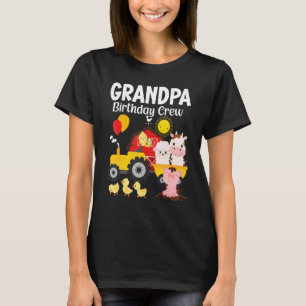 Camiseta Abuelo Cristal de Cumpleaños Tractor Barnyard Gran
