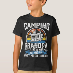 Camiseta Abuelo de acampada divertido campista Rv Retro Pap