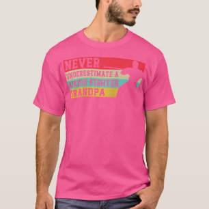 Camiseta Abuelo de Aikido Combatiendo el Béisbol