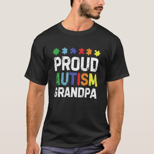 Camiseta Abuelo de autismo orgulloso (Anverso)