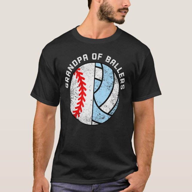 Camiseta Abuelo De Baloncestistas Gran Voleibol (Anverso)