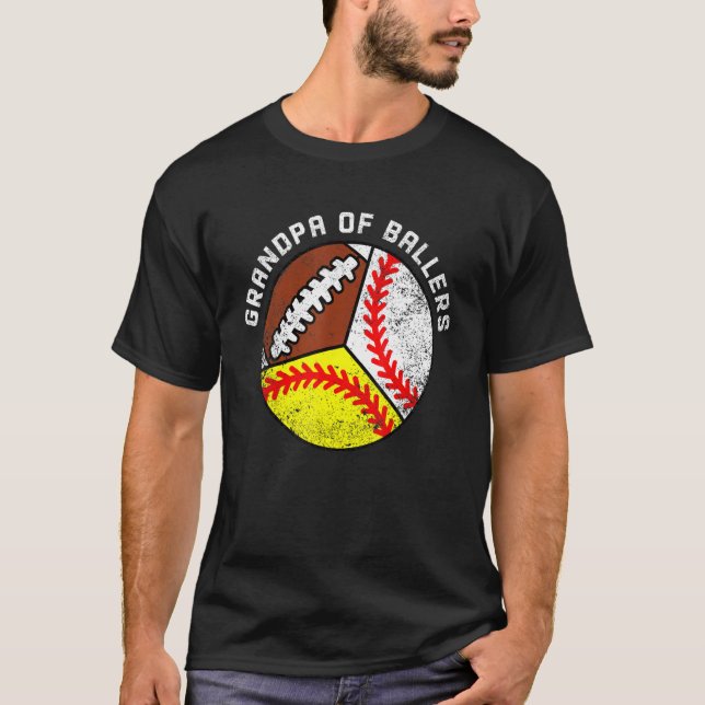 Camiseta Abuelo De Baloncesto De Béisbol (Anverso)