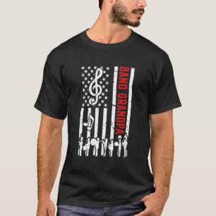 Camiseta Abuelo de banda Bandera estadounidense marcha Abue