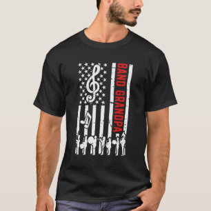 Camiseta Abuelo de banda Bandera estadounidense marcha Abue
