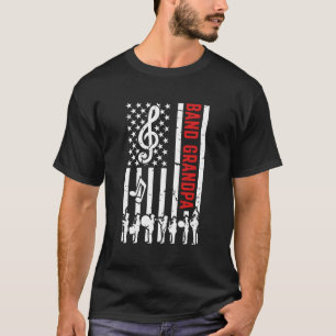 Camiseta Abuelo de banda Bandera estadounidense marcha Abue