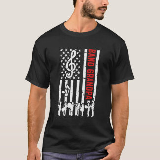 Camiseta Abuelo de banda Bandera estadounidense marcha Abue