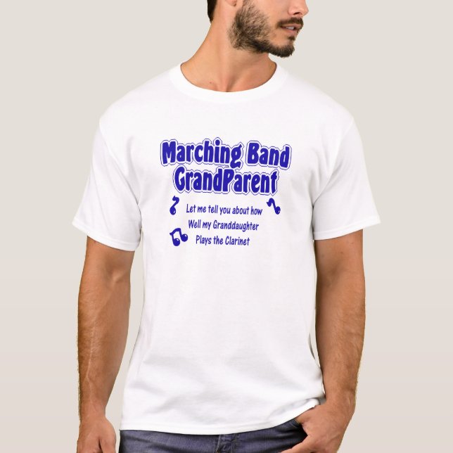 Camiseta Abuelo de banda de marcha/ Clarinete (Anverso)