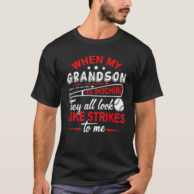 Camiseta Abuelo De Béisbol Está Poniendo Que Parezcan De Hu (Anverso)