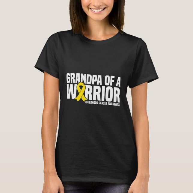 Camiseta Abuelo de Cáncer Infantil de Cinta Guerrera (Anverso)