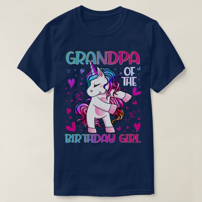 Camiseta Abuelo de Chica de cumpleaños fallando en Gran Uni (Diseño del anverso)