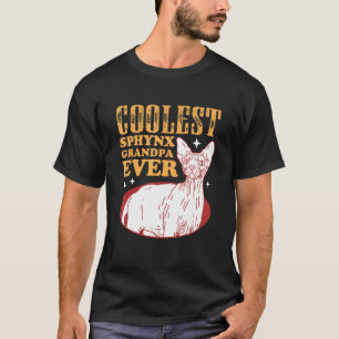 Camiseta Abuelo de gato Sphynx hombre dueño de gato sin pel
