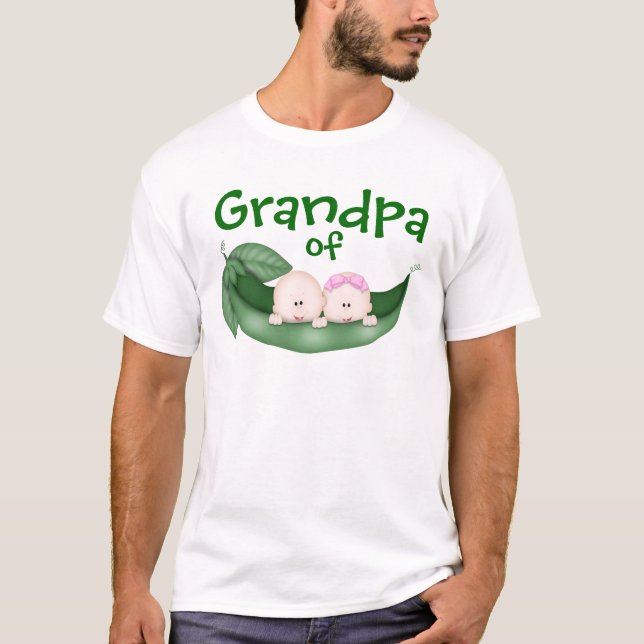 Camiseta Abuelo de gemelos mixtos (Anverso)