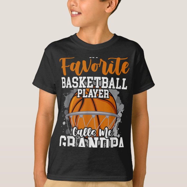 Camiseta Abuelo de jugador de baloncesto orgulloso (Anverso)